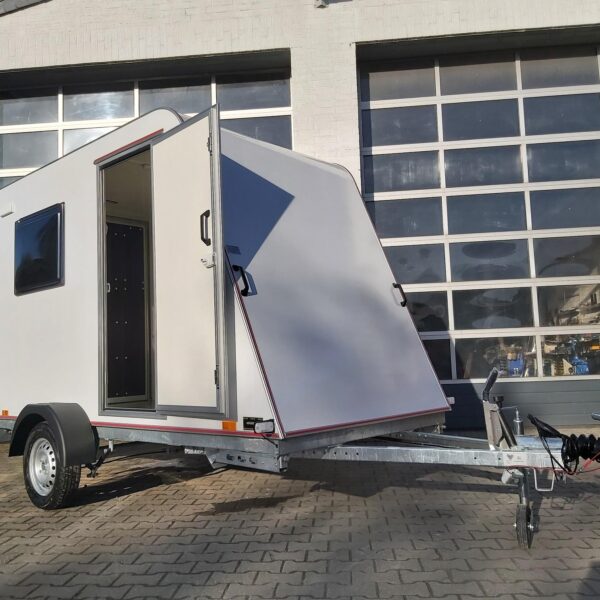 Kargo Camp TFS S Midi+ 320x150x180cm aero Seitentür Rampe Fenster+ 230V 12V 750kg Bremse 100km/H